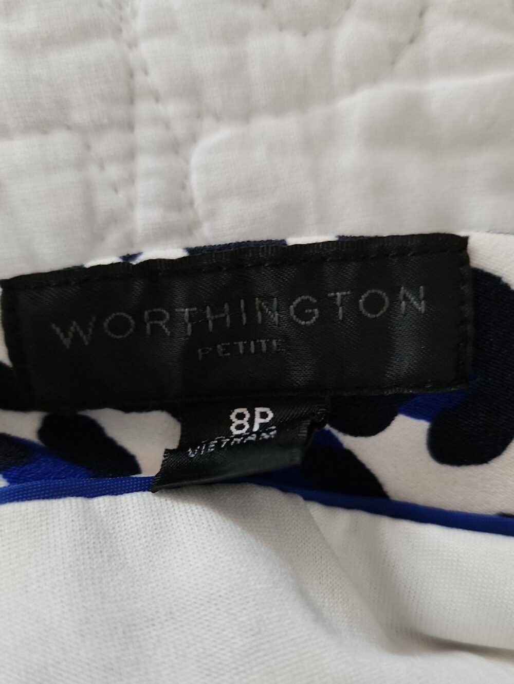 Worthington Black, White & Blue Animal Print Midi Skirt - Picture 3 of 4